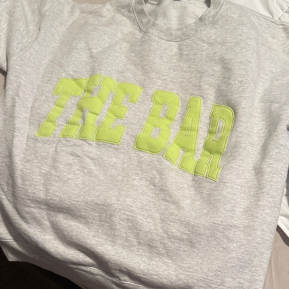 The Bar Tops - The Bar Gray Sweatshirt with Neon Yellow Lettering RARE COLOR WAY- sold out